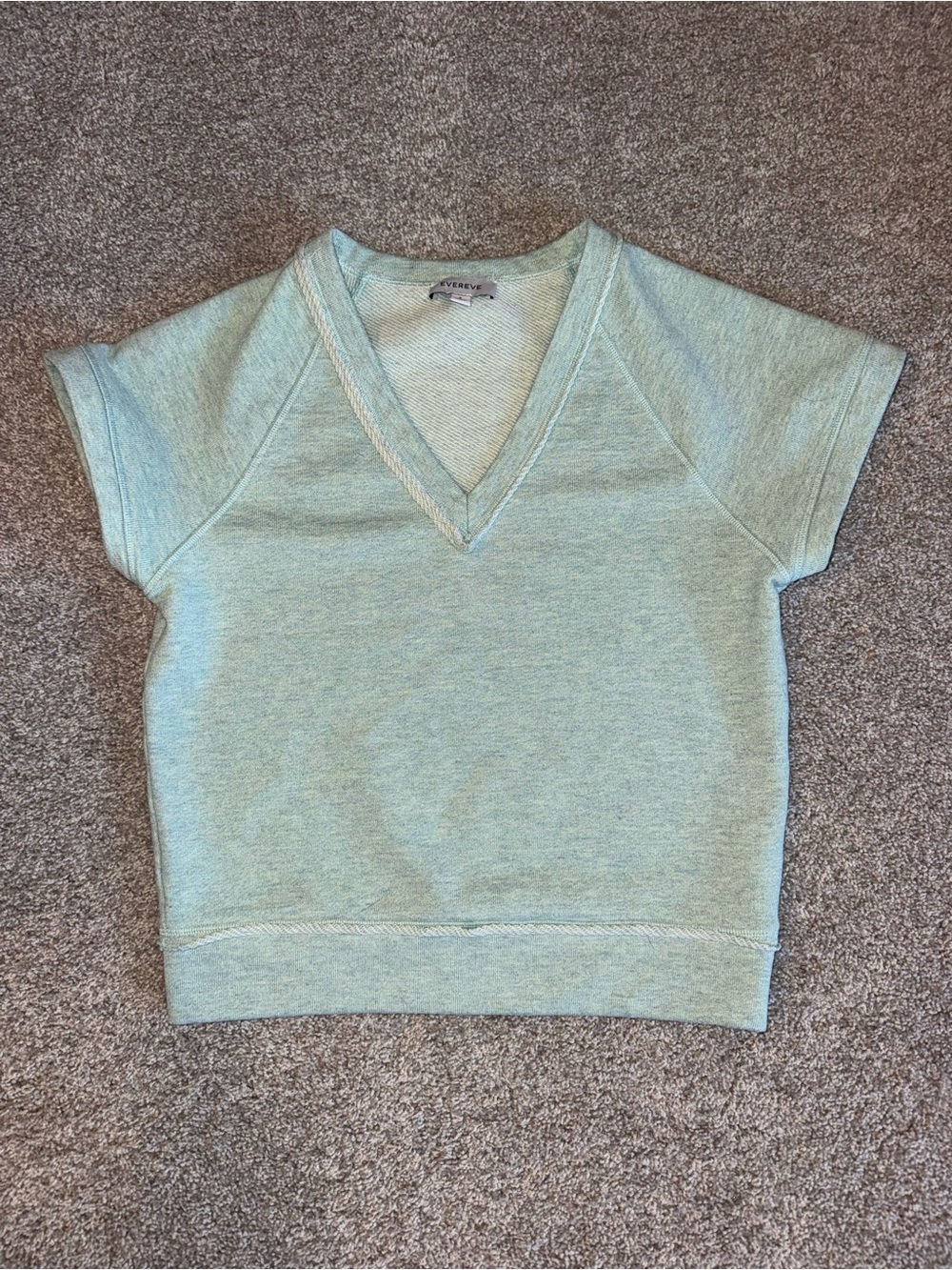 Evereve Mint Green V-Neck Muscle Tee